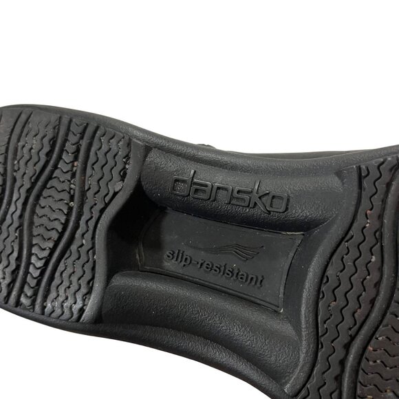 Dansko women's boots 41 US 10.5-11 black leather side zip round toe 1.75" heel - Picture 6 of 10